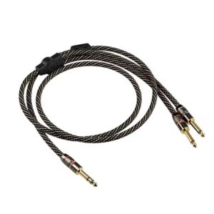 HiFi Stereo 6.5 TRS to Dual 6.5 Mono TS Audio Cable