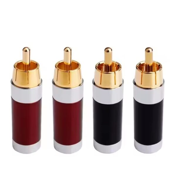 High Quality All Male Audio & Video RCA Knurled